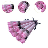 Maxbell 10Pcs Rose Bouquets Romantic for Special Occassions Birthday Congratulations Pink