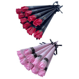 Maxbell 10Pcs Rose Bouquets Romantic for Special Occassions Birthday Congratulations Pink