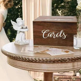 Maxbell Wedding Card Box Anniversaries with Slot Event Engagement Wooden Card Holder
