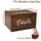 Maxbell Wedding Card Box Anniversaries with Slot Event Engagement Wooden Card Holder