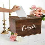 Maxbell Wedding Card Box Anniversaries with Slot Event Engagement Wooden Card Holder