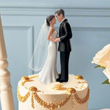Maxbell Wedding Cake Topper Bride Groom Statue for Engagement Parties Bridal Showers Black Suit
