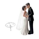 Maxbell Wedding Cake Topper Bride Groom Statue for Engagement Parties Bridal Showers Black Suit