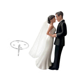 Maxbell Wedding Cake Topper Bride Groom Statue for Engagement Parties Bridal Showers Black Suit