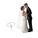Maxbell Wedding Cake Topper Bride Groom Statue for Engagement Parties Bridal Showers Black Suit