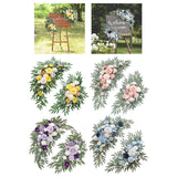 Maxbell 2 Pieces Wedding Arch Flowers Decorations for Valentines Day Wedding Holiday Yellow White