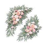 Maxbell 2 Pieces Wedding Arch Flowers Decorations for Valentines Day Wedding Holiday Pink White