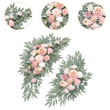 Maxbell 2 Pieces Wedding Arch Flowers Decorations for Valentines Day Wedding Holiday Pink White