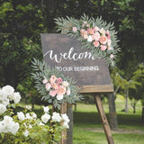 Maxbell 2 Pieces Wedding Arch Flowers Decorations for Valentines Day Wedding Holiday Pink White