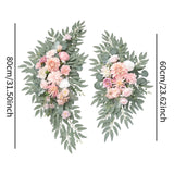Maxbell 2 Pieces Wedding Arch Flowers Decorations for Valentines Day Wedding Holiday Pink White