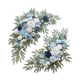 Maxbell 2 Pieces Wedding Arch Flowers Decorations for Valentines Day Wedding Holiday Blue White