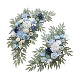 Maxbell 2 Pieces Wedding Arch Flowers Decorations for Valentines Day Wedding Holiday Blue White