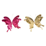 Maxbell 3D Artificial Butterfly Decor Wedding for Housewarming Festivals Living Room Rose Red