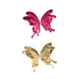 Maxbell 3D Artificial Butterfly Decor Wedding for Housewarming Festivals Living Room Rose Red