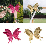Maxbell 3D Artificial Butterfly Decor Wedding for Housewarming Festivals Living Room Rose Red