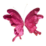 Maxbell 3D Artificial Butterfly Decor Wedding for Housewarming Festivals Living Room Rose Red