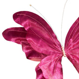 Maxbell 3D Artificial Butterfly Decor Wedding for Housewarming Festivals Living Room Rose Red
