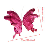 Maxbell 3D Artificial Butterfly Decor Wedding for Housewarming Festivals Living Room Rose Red
