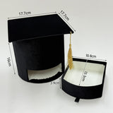 Maxbell Graduation Cap Gift Box for Grad Ceremony Practical Supplies Flower Gift Box Black