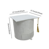 Maxbell Graduation Cap Gift Box for Grad Ceremony Practical Supplies Flower Gift Box White