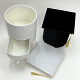 Maxbell Graduation Cap Gift Box for Grad Ceremony Practical Supplies Flower Gift Box White