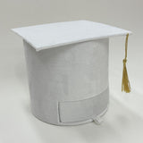 Maxbell Graduation Cap Gift Box for Grad Ceremony Practical Supplies Flower Gift Box White
