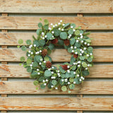 Maxbell Door Wreath Multifunctional Home Decoration for Wall All Seasons Living Room White Fruit