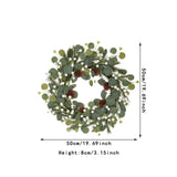 Maxbell Door Wreath Multifunctional Home Decoration for Wall All Seasons Living Room White Fruit