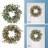 Maxbell Door Wreath Multifunctional Home Decoration for Wall All Seasons Living Room White Fruit