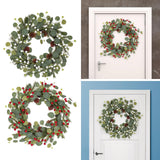 Maxbell Door Wreath Multifunctional Home Decoration for Wall All Seasons Living Room White Fruit