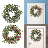 Maxbell Door Wreath Multifunctional Home Decoration for Wall All Seasons Living Room White Fruit