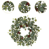 Maxbell Door Wreath Multifunctional Home Decoration for Wall All Seasons Living Room White Fruit