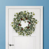 Maxbell Door Wreath Multifunctional Home Decoration for Wall All Seasons Living Room White Fruit