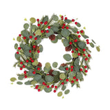 Maxbell Door Wreath Multifunctional Home Decoration for Wall All Seasons Living Room Red Fruit