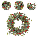 Maxbell Door Wreath Multifunctional Home Decoration for Wall All Seasons Living Room Red Fruit
