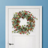 Maxbell Door Wreath Multifunctional Home Decoration for Wall All Seasons Living Room Red Fruit