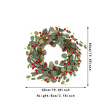 Maxbell Door Wreath Multifunctional Home Decoration for Wall All Seasons Living Room Red Fruit