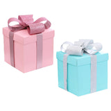 Maxbell Gift Box Holiday Ornament 7.87x7.87x7.87inch for Party Thanksgiving Birthday Pink