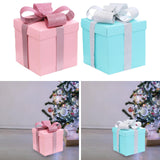Maxbell Gift Box Holiday Ornament 7.87x7.87x7.87inch for Party Thanksgiving Birthday Pink