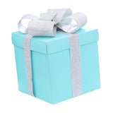 Maxbell Gift Box Holiday Ornament 7.87x7.87x7.87inch for Party Thanksgiving Birthday Blue