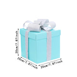 Maxbell Gift Box Holiday Ornament 7.87x7.87x7.87inch for Party Thanksgiving Birthday Blue