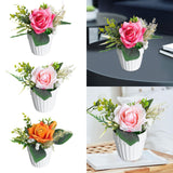Maxbell Artificial Rose Bunch Artificial Flowers Potted for Gift Wedding Anniversary Rose Red