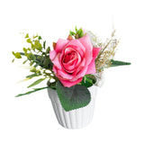 Maxbell Artificial Rose Bunch Artificial Flowers Potted for Gift Wedding Anniversary Rose Red