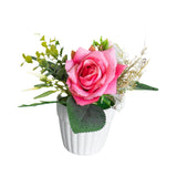 Maxbell Artificial Rose Bunch Artificial Flowers Potted for Gift Wedding Anniversary Rose Red