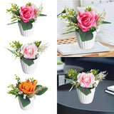 Maxbell Artificial Rose Bunch Artificial Flowers Potted for Gift Wedding Anniversary Rose Red