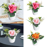 Maxbell Artificial Rose Bunch Artificial Flowers Potted for Gift Wedding Anniversary Rose Red