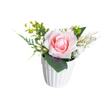 Maxbell Artificial Rose Bunch Artificial Flowers Potted for Gift Wedding Anniversary Pink
