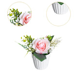 Maxbell Artificial Rose Bunch Artificial Flowers Potted for Gift Wedding Anniversary Pink