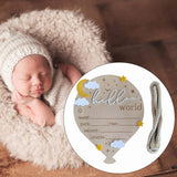 Maxbell Newborn Announcement Sign Keepsake Photography Props Birth Baby Name Plaques White