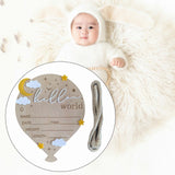 Maxbell Newborn Announcement Sign Keepsake Photography Props Birth Baby Name Plaques White